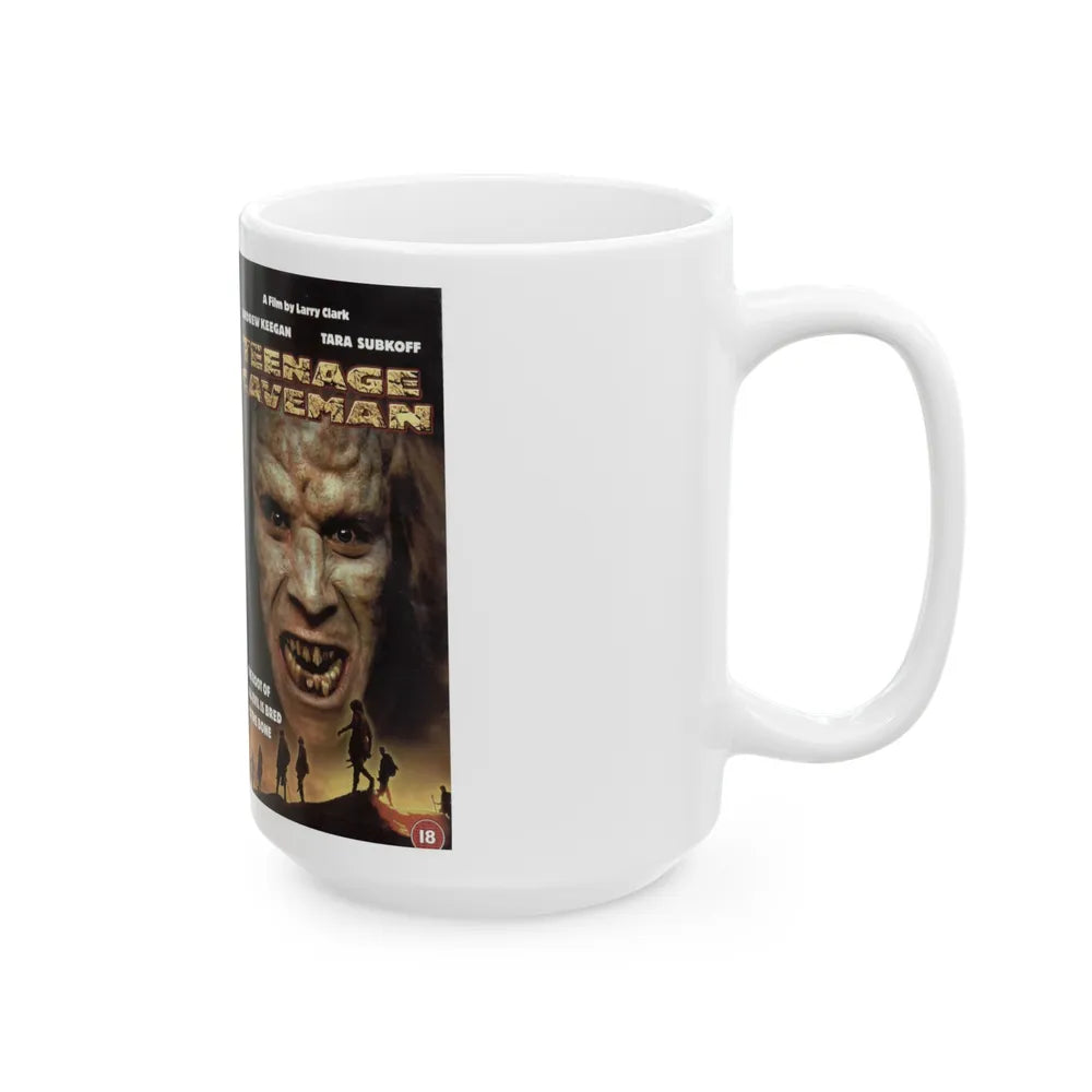 TEENAGE CAVEMAN ANDREW KEEGAN (VHS COVER) - White Coffee Mug-Go Mug Yourself