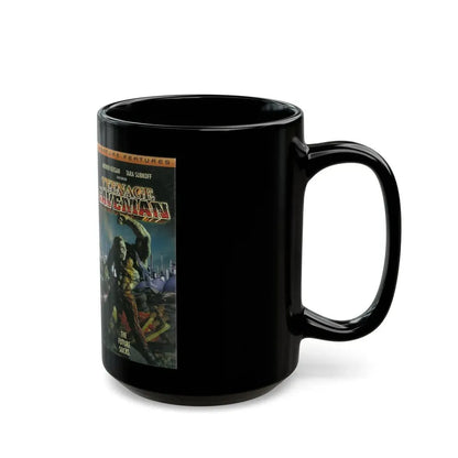 TEENAGE CAVEMAN CREATURE FEATURES (VHS COVER) - Black Coffee Mug - Go Mug Yourself