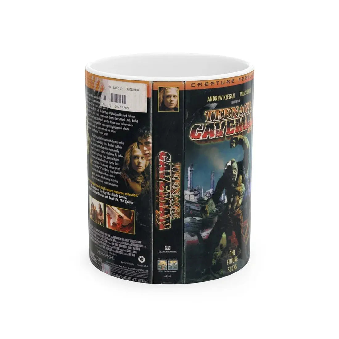 TEENAGE CAVEMAN (VHS COVER) - White Coffee Mug 11oz - Go Mug Yourself