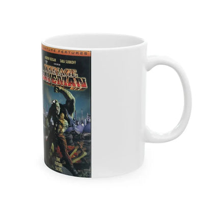 TEENAGE CAVEMAN (VHS COVER) - White Coffee Mug - Go Mug Yourself