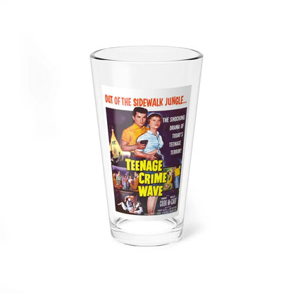 TEENAGE CRIME WAVE 1955 Movie Poster - Pint Glass 16oz-16oz-Go Mug Yourself