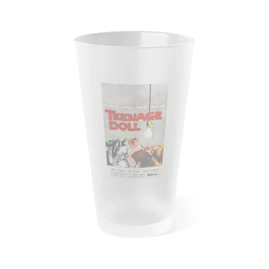 TEENAGE DOLL 1957 Movie Poster - Frosted Pint Glass 16oz Default Title - Go Mug Yourself