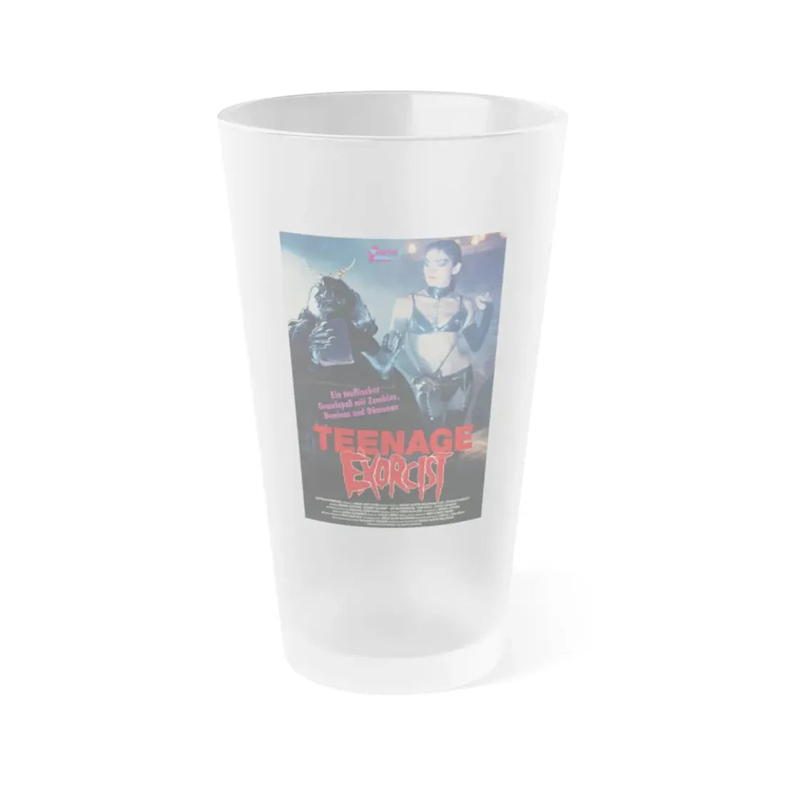TEENAGE EXORCIST 1991 Movie Poster - Frosted Pint Glass 16oz Default Title - Go Mug Yourself