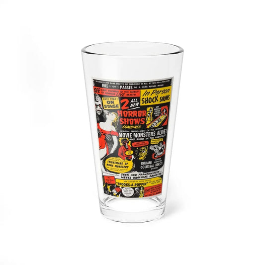 TEENAGE FRANKENSTEIN + DRACULAS DAUGHTER 1936 Movie Poster - Pint Glass 16oz 16oz - Go Mug Yourself