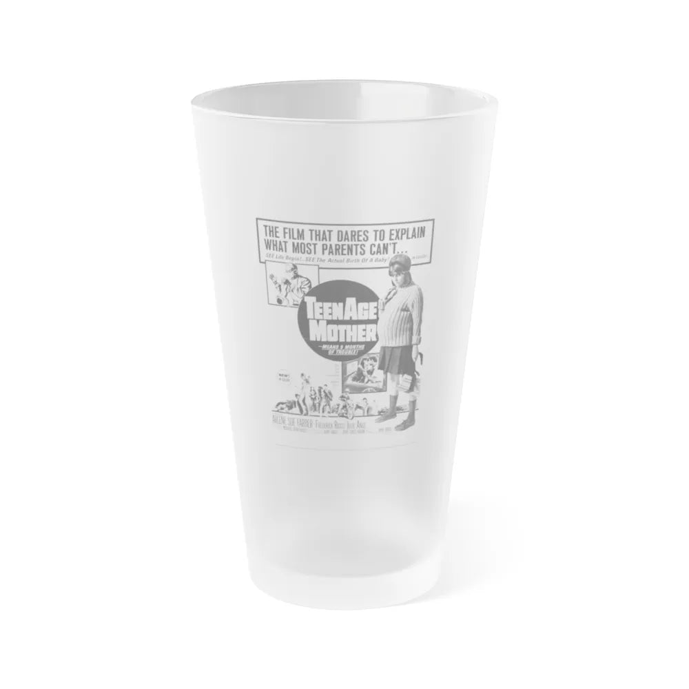 TEENAGE MOTHER 1967 Movie Poster - Frosted Pint Glass 16oz-Go Mug Yourself