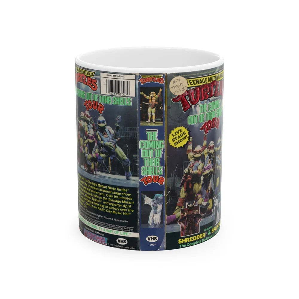 Teenage Mutant Ninja Turtles Coming Out Of Our Shells Tour (VHS COVER) - White Coffee Mug-11oz-Go Mug Yourself