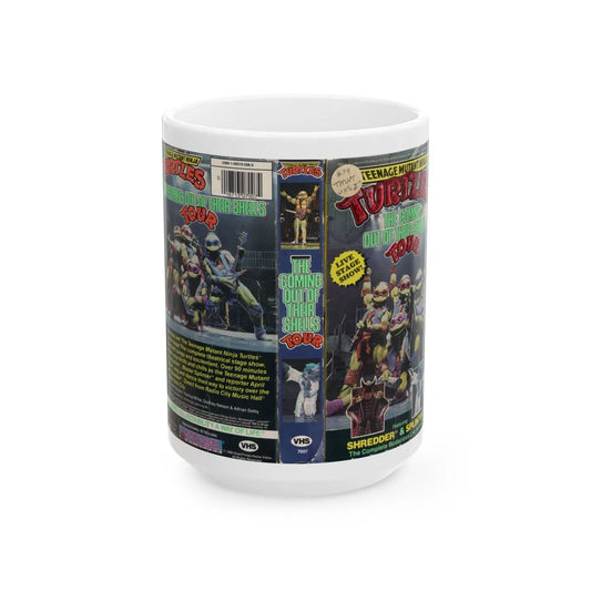 Teenage Mutant Ninja Turtles Coming Out Of Our Shells Tour (VHS COVER) - White Coffee Mug-15oz-Go Mug Yourself