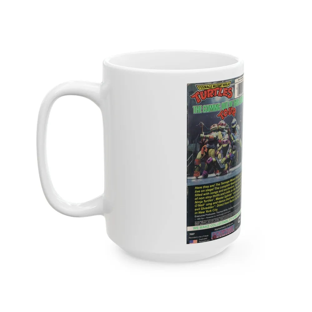 Teenage Mutant Ninja Turtles Coming Out Of Our Shells Tour (VHS COVER) - White Coffee Mug-Go Mug Yourself