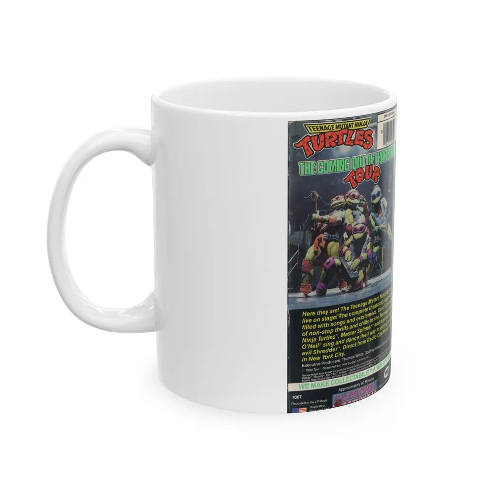 Teenage Mutant Ninja Turtles Coming Out Of Our Shells Tour (VHS COVER) - White Coffee Mug-Go Mug Yourself