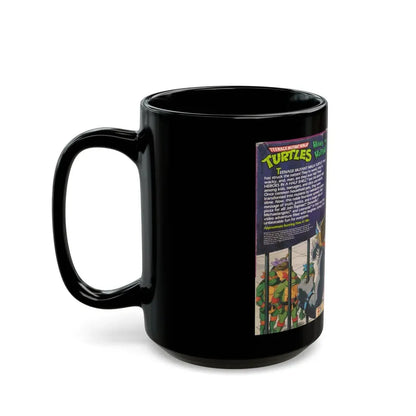 TEENAGE MUTANT NINJA TURTLES HEROES IN A HALFSHELL (VHS COVER) - Black Coffee Mug - Go Mug Yourself