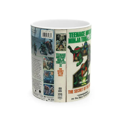 TEENAGE MUTANT NINJA TURTLES II THE SECRET OF THE OOZE (VHS COVER) - White Coffee Mug 11oz - Go Mug Yourself