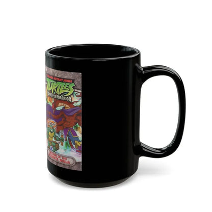 TEENAGE MUTANT NINJA TURTLES WAYS OF THE WARRIOR RETURN OF THE ULTIMATE NINJA (VHS COVER) - Black Coffee Mug - Go Mug Yourself