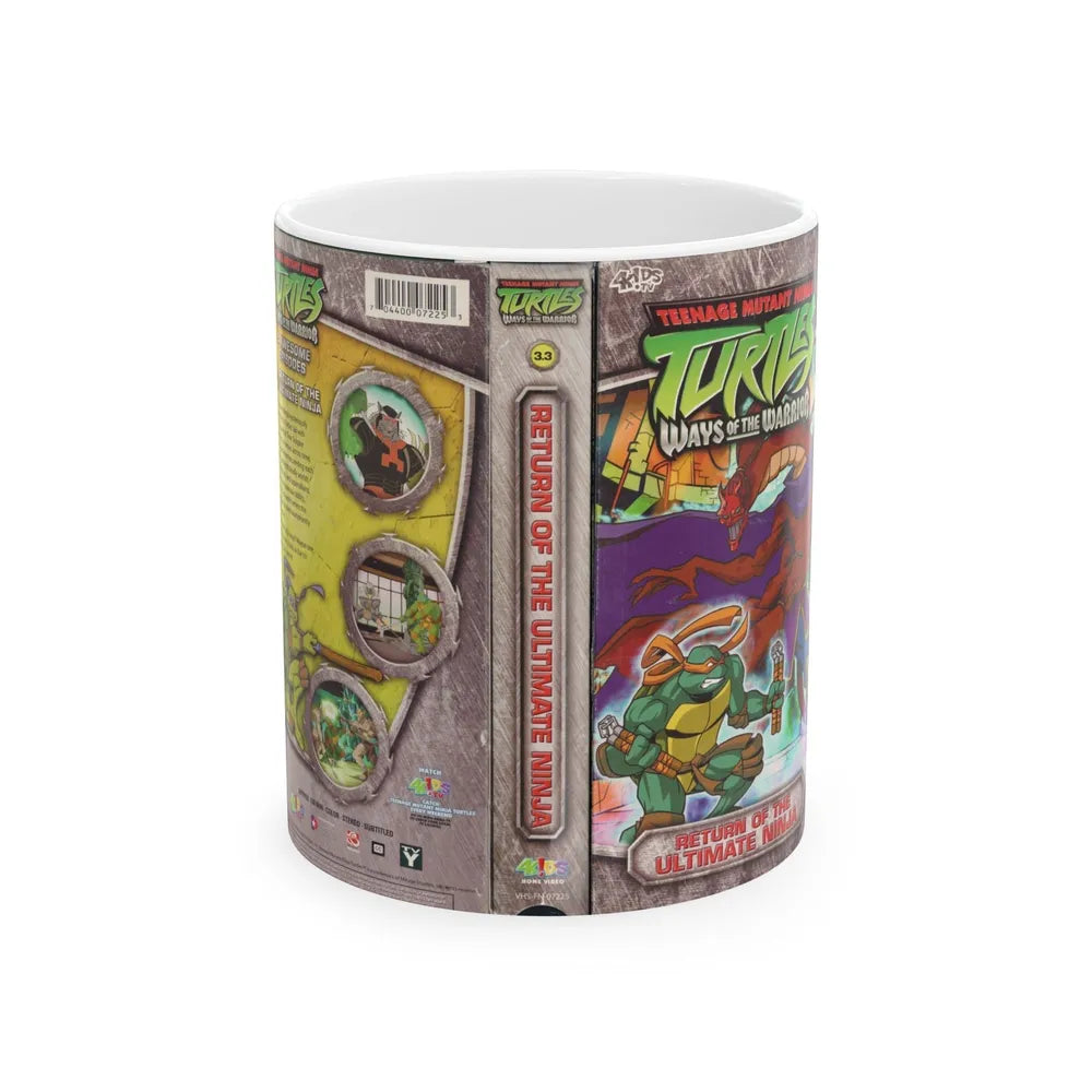 TEENAGE MUTANT NINJA TURTLES WAYS OF THE WARRIOR RETURN OF THE ULTIMATE NINJA (VHS COVER) - White Coffee Mug-11oz-Go Mug Yourself