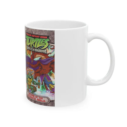 TEENAGE MUTANT NINJA TURTLES WAYS OF THE WARRIOR RETURN OF THE ULTIMATE NINJA (VHS COVER) - White Coffee Mug-Go Mug Yourself