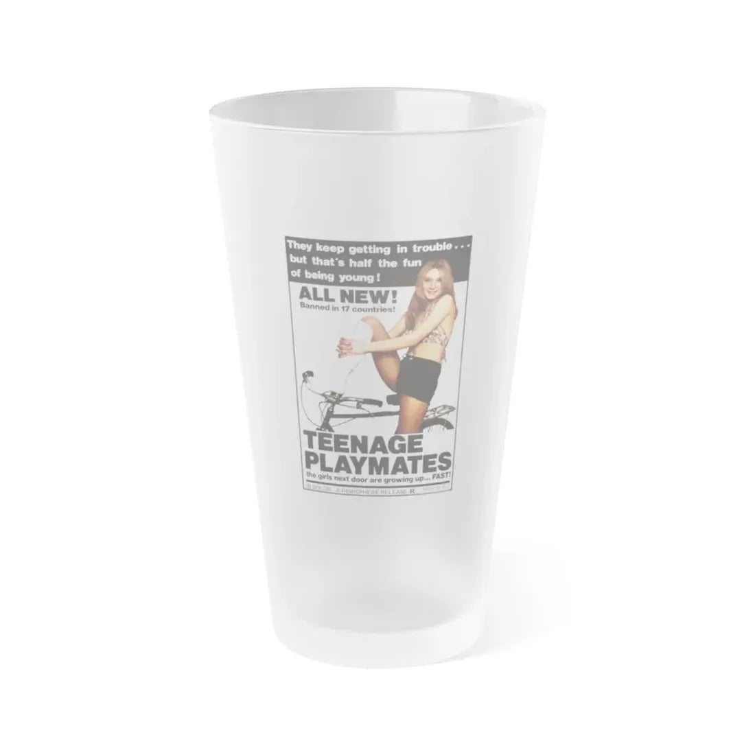 TEENAGE PLAYMATES (SCHOOLGIRLREPORT 7) 1974 Movie Poster - Frosted Pint Glass 16oz Default Title - Go Mug Yourself