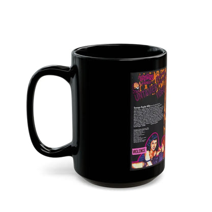 TEENAGE PYSCHO KILLER JOHNNY LEGENDS UNTAMED VIDEO SOMETHING WEIRD VIDEO (VHS COVER) - Black Coffee Mug-Go Mug Yourself