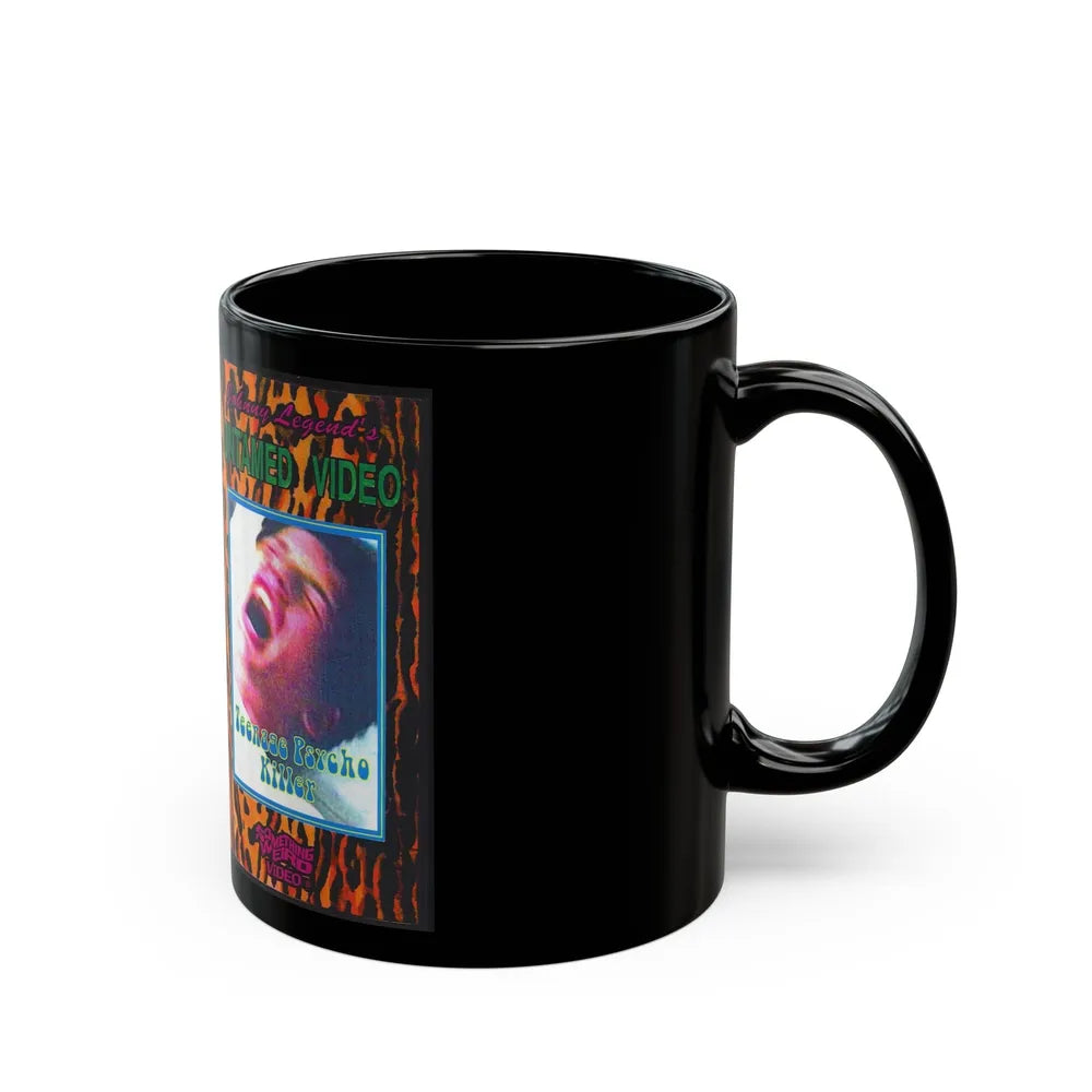 TEENAGE PYSCHO KILLER JOHNNY LEGENDS UNTAMED VIDEO SOMETHING WEIRD VIDEO (VHS COVER) - Black Coffee Mug-Go Mug Yourself