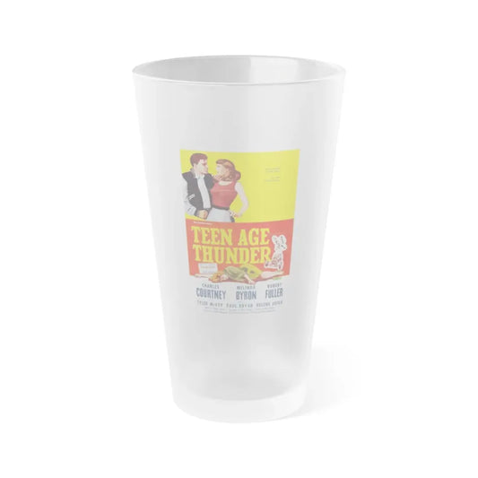 TEENAGE THUNDER 1957 Movie Poster - Frosted Pint Glass 16oz Default Title - Go Mug Yourself