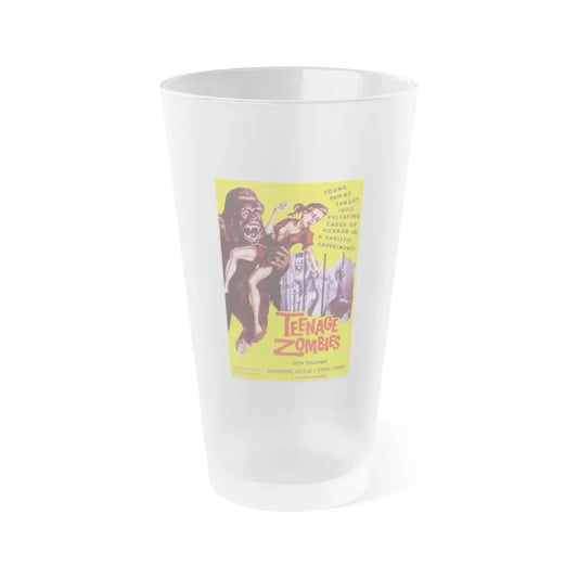 TEENAGE ZOMBIES 1959 Movie Poster - Frosted Pint Glass 16oz Default Title - Go Mug Yourself