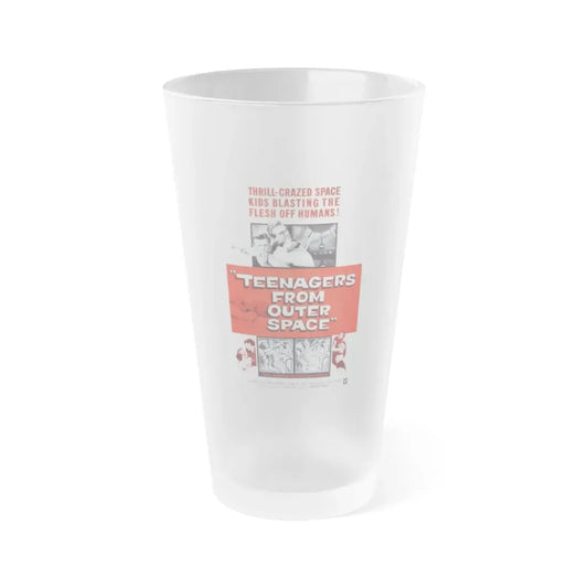 TEENAGERS FROM OUTER SPACE 1959 Movie Poster - Frosted Pint Glass 16oz Default Title - Go Mug Yourself
