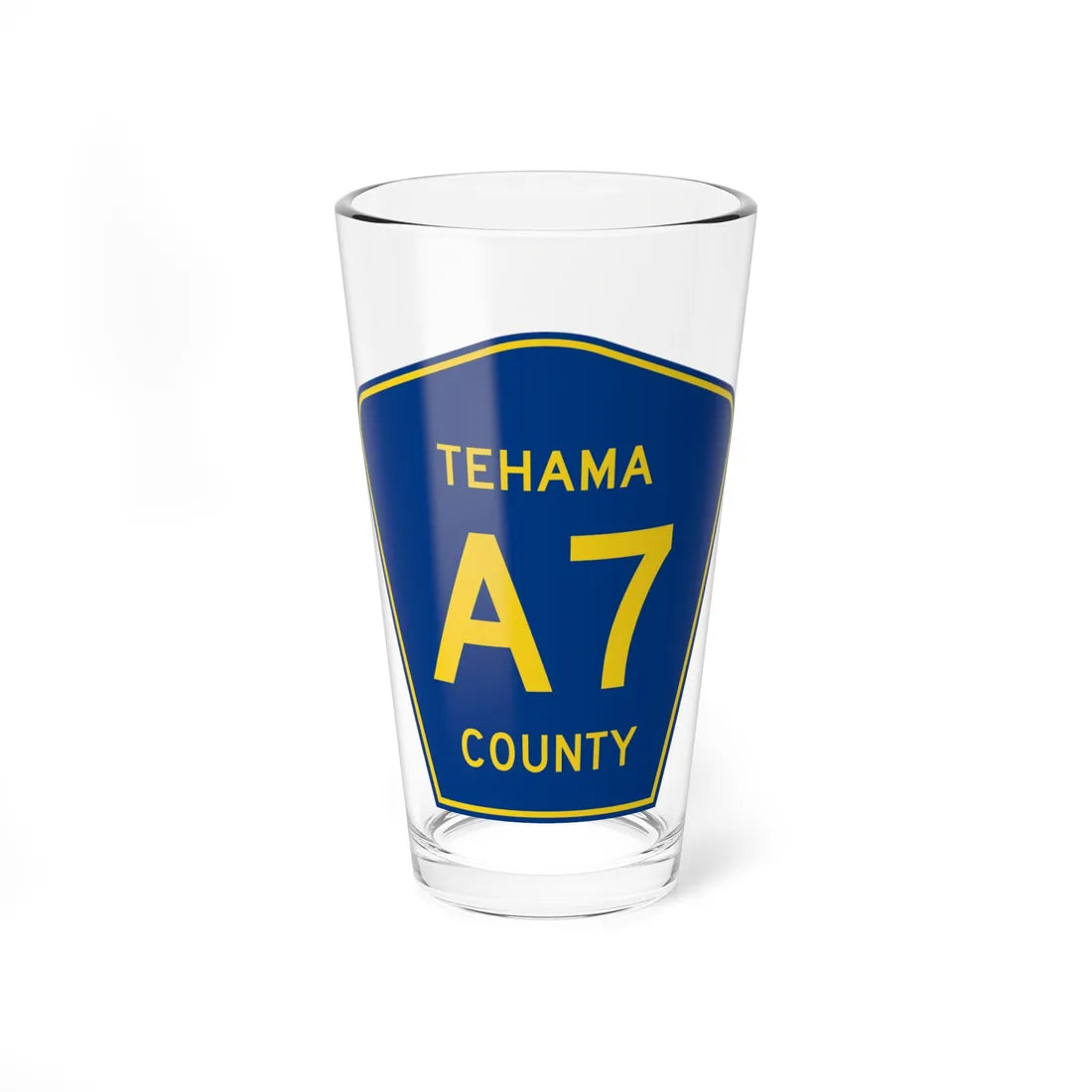 Tehama County A7 (California) (Road Sign) Pint Glass 16oz 16oz - Go Mug Yourself