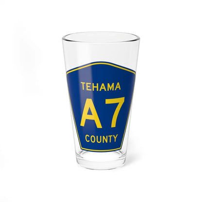 Tehama County A7 (California) (Road Sign) Pint Glass 16oz 16oz - Go Mug Yourself