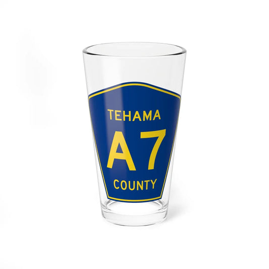 Tehama County A7 (California) (Road Sign) Pint Glass 16oz 16oz - Go Mug Yourself