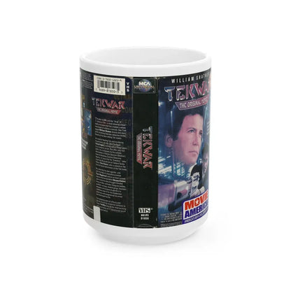 TEK WAR THE ORIGINAL MOVIE WILLIAM SHATNER (VHS COVER) - White Coffee Mug 15oz - Go Mug Yourself