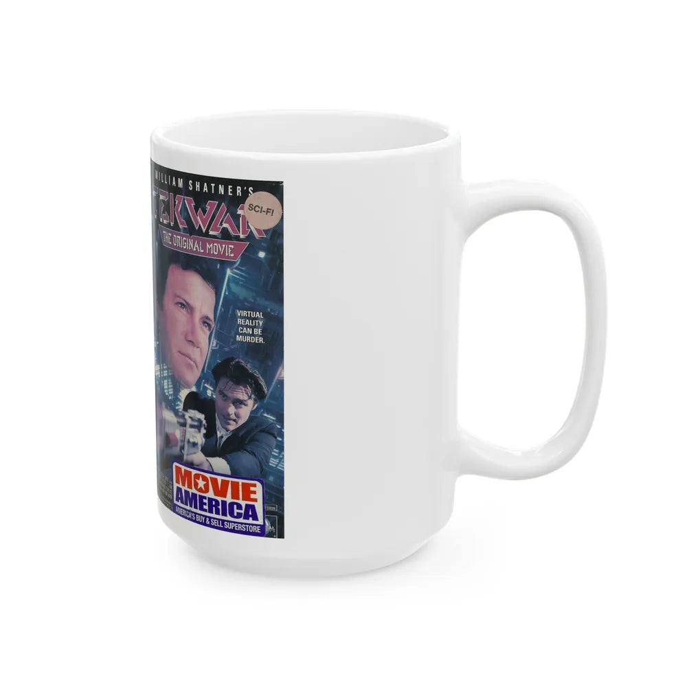 TEK WAR THE ORIGINAL MOVIE WILLIAM SHATNER (VHS COVER) - White Coffee Mug-Go Mug Yourself