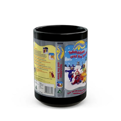 TELETUBBIES AND THE SNOW (VHS COVER) - Black Coffee Mug 15oz - Go Mug Yourself