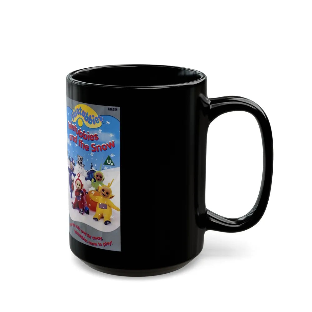 TELETUBBIES AND THE SNOW (VHS COVER) - Black Coffee Mug-Go Mug Yourself