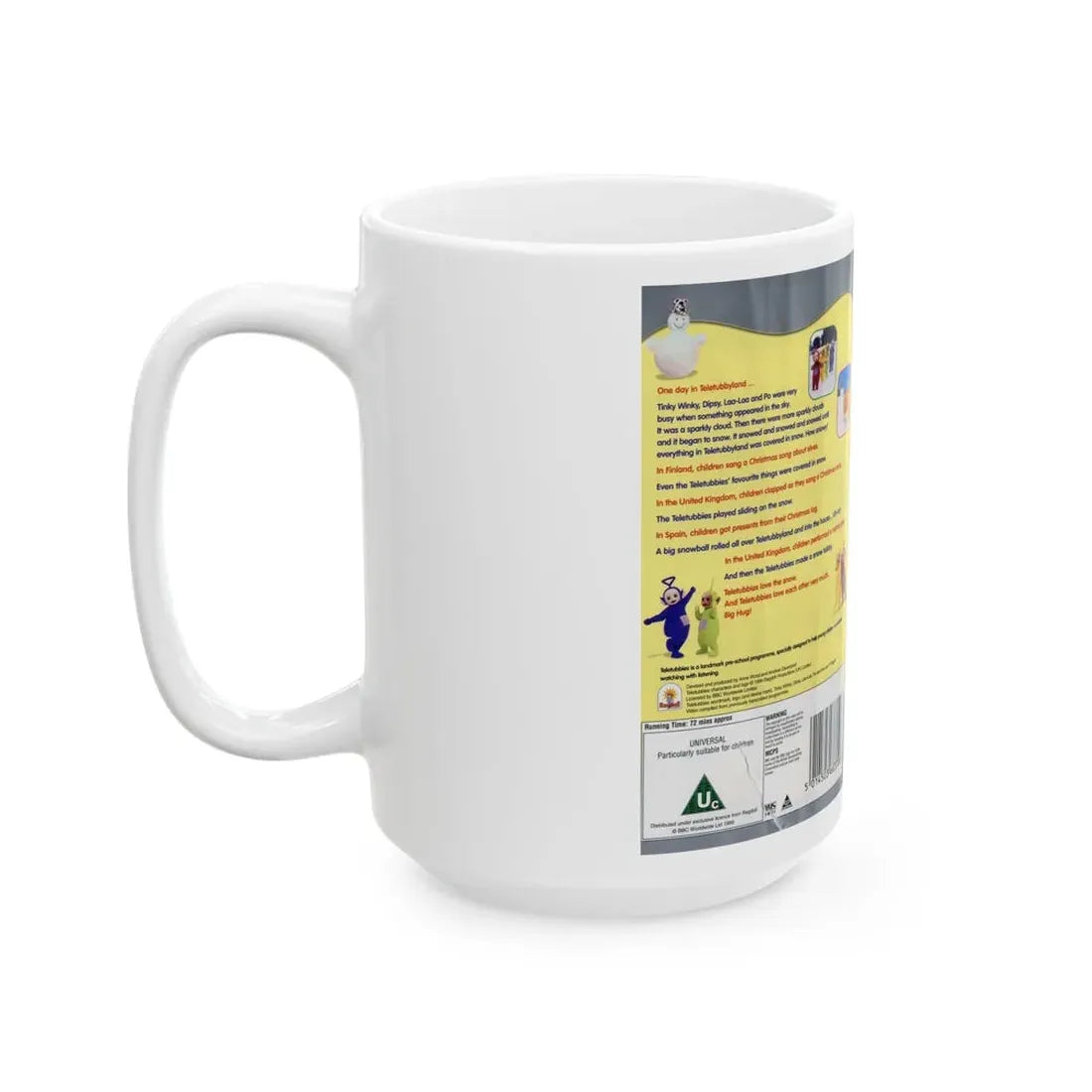 TELETUBBIES AND THE SNOW (VHS COVER) - White Coffee Mug - Go Mug Yourself