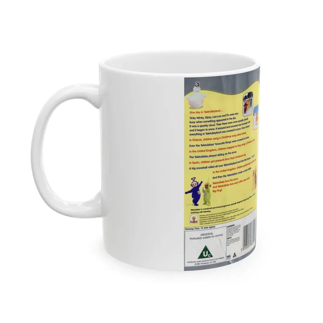TELETUBBIES AND THE SNOW (VHS COVER) - White Coffee Mug - Go Mug Yourself
