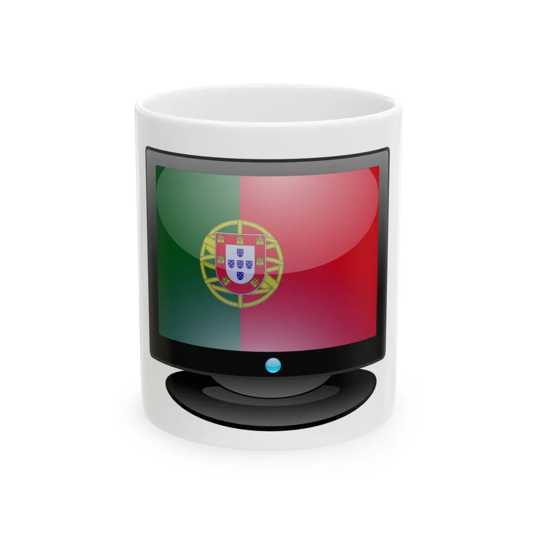 Television HD Portugal (Portugal) White Coffee Mug 11oz - Go Mug Yourself