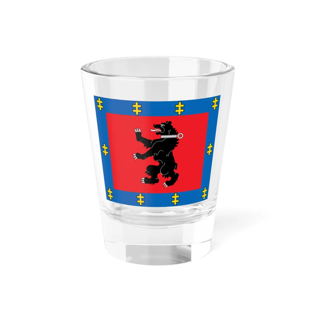 Telšiai County flag (Lithuania) Shot Glass 1.5oz 1.5oz - Go Mug Yourself