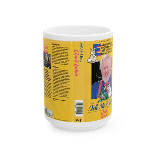 TELL ME A STORY WITH CHUCK LARKIN (VHS COVER) - White Coffee Mug 15oz - Go Mug Yourself