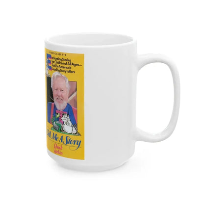 TELL ME A STORY WITH CHUCK LARKIN (VHS COVER) - White Coffee Mug - Go Mug Yourself