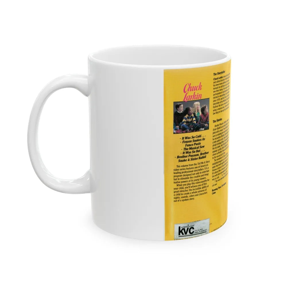 TELL ME A STORY WITH CHUCK LARKIN (VHS COVER) - White Coffee Mug-Go Mug Yourself