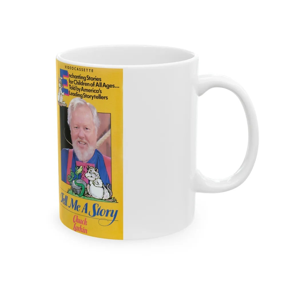 TELL ME A STORY WITH CHUCK LARKIN (VHS COVER) - White Coffee Mug-Go Mug Yourself