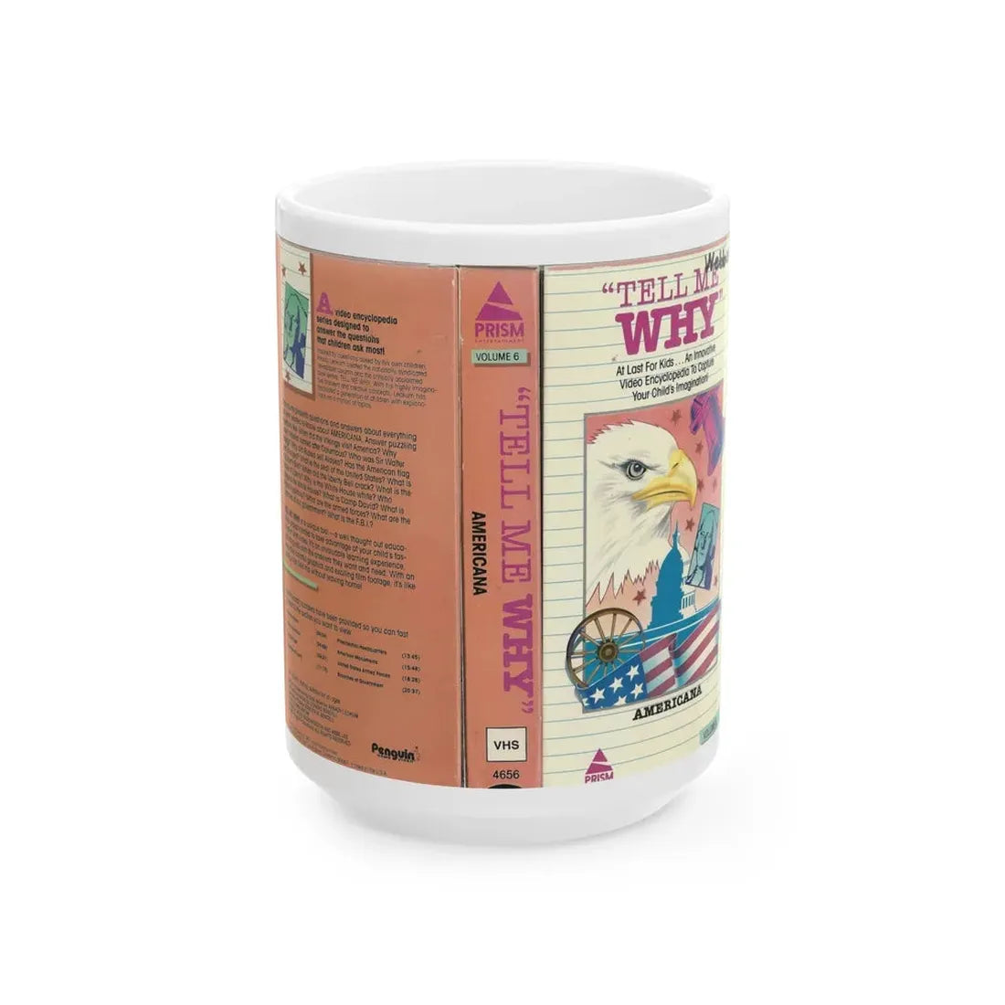 TELL ME WHY AMERICANA (VHS COVER) - White Coffee Mug 15oz - Go Mug Yourself
