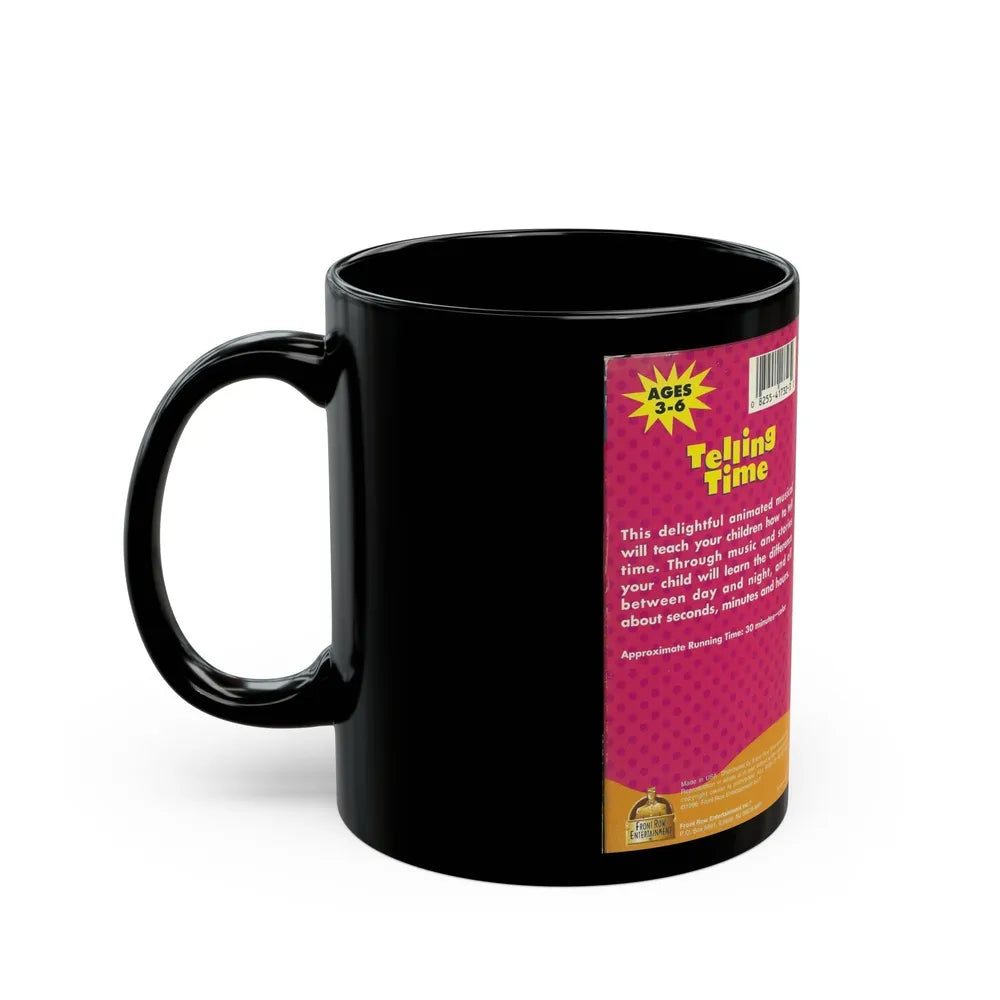 TELLING TIME WATCH N LEARN (VHS COVER) - Black Coffee Mug-Go Mug Yourself