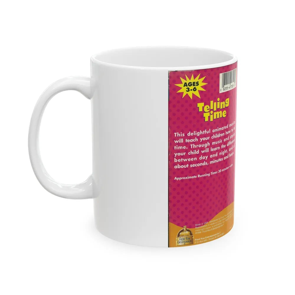 TELLING TIME WATCH N LEARN (VHS COVER) - White Coffee Mug-Go Mug Yourself