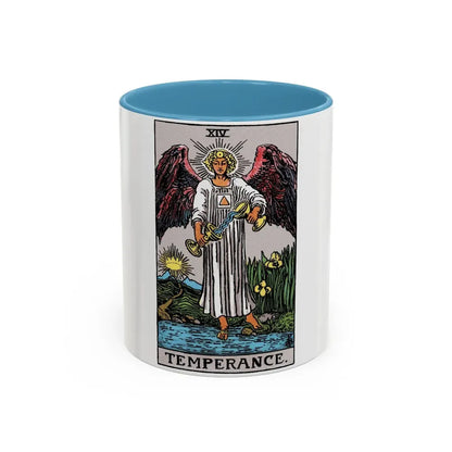 Temperance (Tarot Card) Accent Coffee Mug 11oz Light Blue - Go Mug Yourself