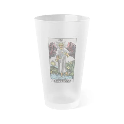 Temperance (Tarot Card) Frosted Pint Glass 16oz Default Title - Go Mug Yourself