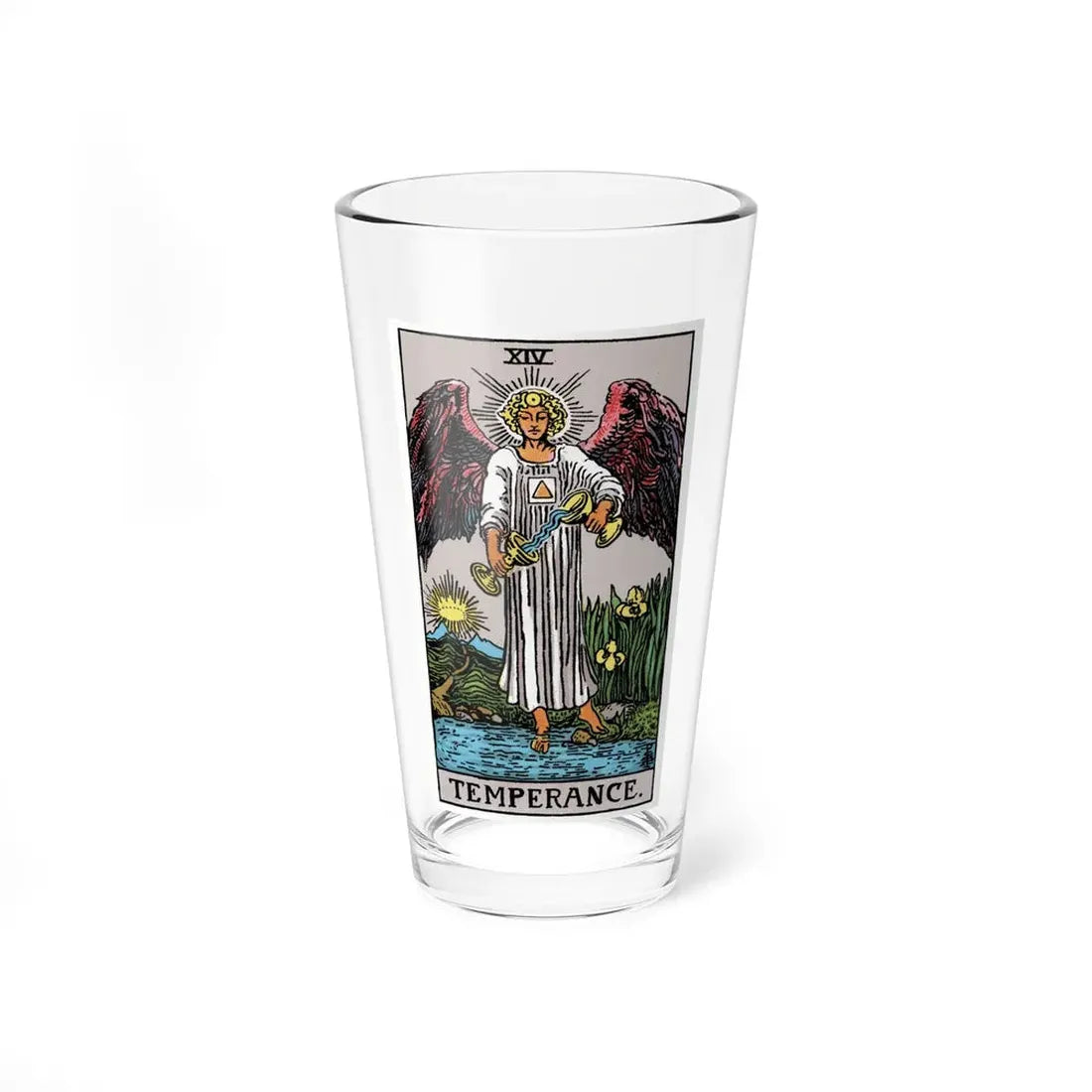 Temperance (Tarot Card) Pint Glass 16oz 16oz - Go Mug Yourself