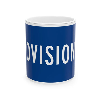 Temporary plate blue es (Puerto Rico) (Road Sign) White Coffee Mug 11oz - Go Mug Yourself