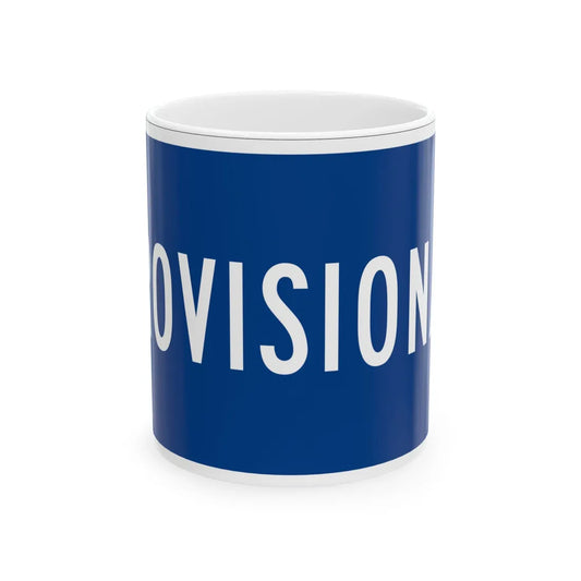 Temporary plate blue es (Puerto Rico) (Road Sign) White Coffee Mug 11oz - Go Mug Yourself