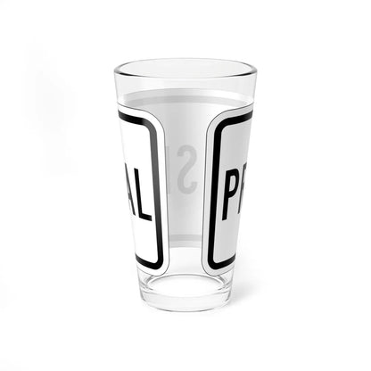 Temporary plate es (Puerto Rico) (Road Sign) Pint Glass 16oz - Go Mug Yourself