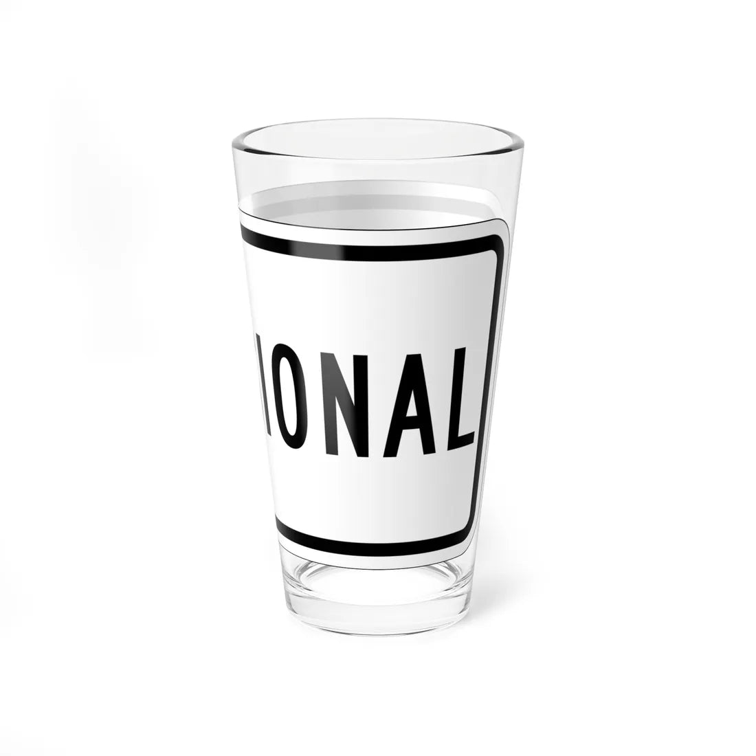 Temporary plate es (Puerto Rico) (Road Sign) Pint Glass 16oz - Go Mug Yourself