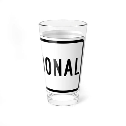 Temporary plate es (Puerto Rico) (Road Sign) Pint Glass 16oz - Go Mug Yourself